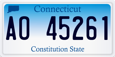 CT license plate AO45261