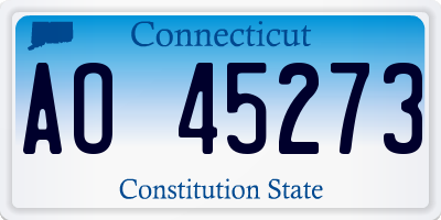 CT license plate AO45273