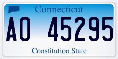 CT license plate AO45295