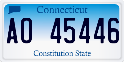CT license plate AO45446