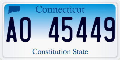 CT license plate AO45449