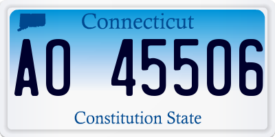 CT license plate AO45506