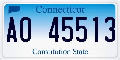 CT license plate AO45513