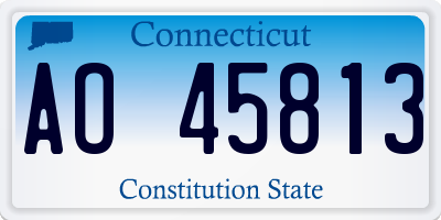 CT license plate AO45813
