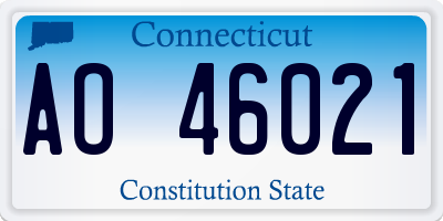 CT license plate AO46021
