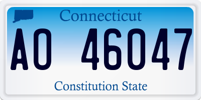 CT license plate AO46047