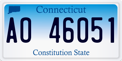 CT license plate AO46051