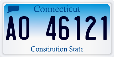 CT license plate AO46121