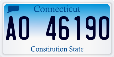 CT license plate AO46190