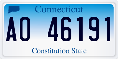 CT license plate AO46191