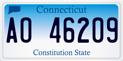 CT license plate AO46209