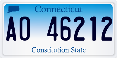 CT license plate AO46212