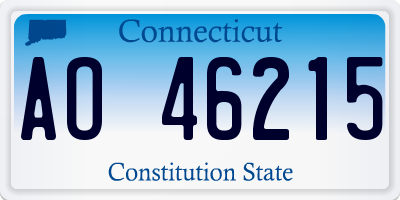 CT license plate AO46215