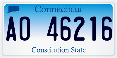 CT license plate AO46216