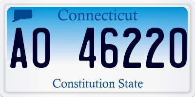 CT license plate AO46220