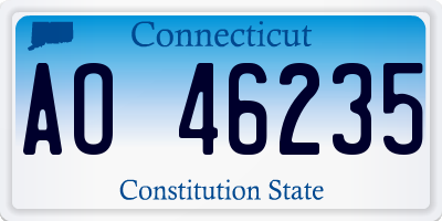 CT license plate AO46235