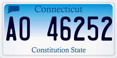 CT license plate AO46252