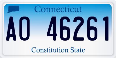 CT license plate AO46261