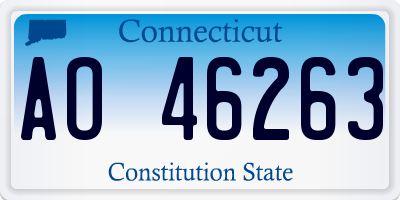 CT license plate AO46263