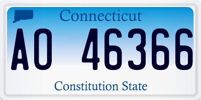 CT license plate AO46366