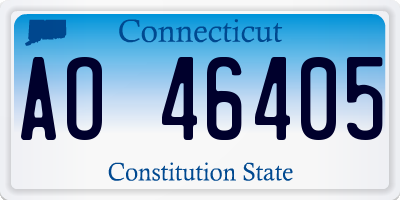 CT license plate AO46405