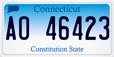 CT license plate AO46423