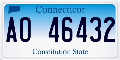 CT license plate AO46432