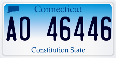 CT license plate AO46446