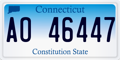 CT license plate AO46447