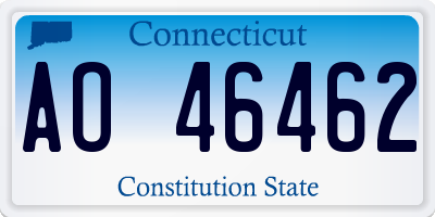 CT license plate AO46462