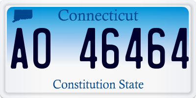 CT license plate AO46464