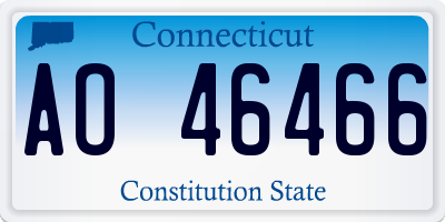 CT license plate AO46466