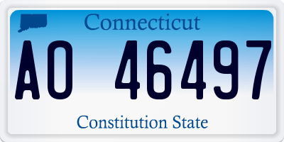 CT license plate AO46497