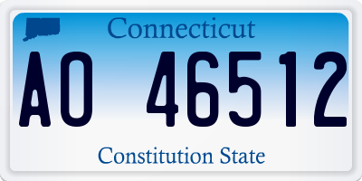 CT license plate AO46512