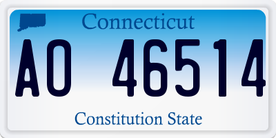 CT license plate AO46514