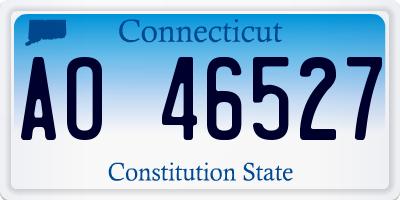 CT license plate AO46527