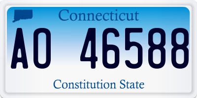 CT license plate AO46588