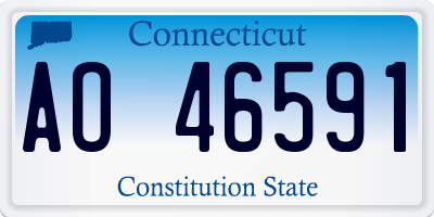 CT license plate AO46591