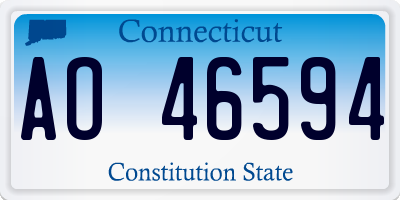 CT license plate AO46594