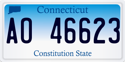 CT license plate AO46623