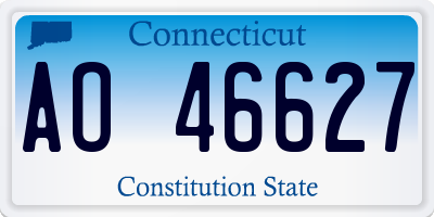 CT license plate AO46627