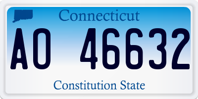 CT license plate AO46632