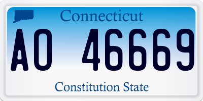 CT license plate AO46669