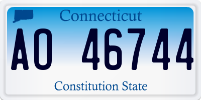 CT license plate AO46744