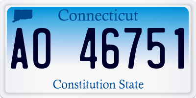 CT license plate AO46751
