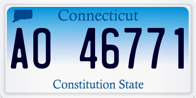 CT license plate AO46771