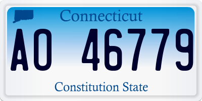 CT license plate AO46779