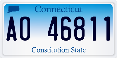 CT license plate AO46811
