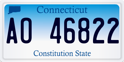CT license plate AO46822