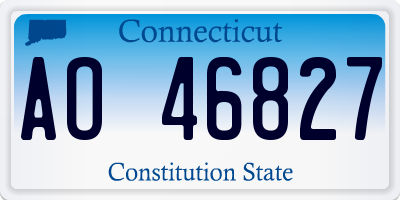 CT license plate AO46827